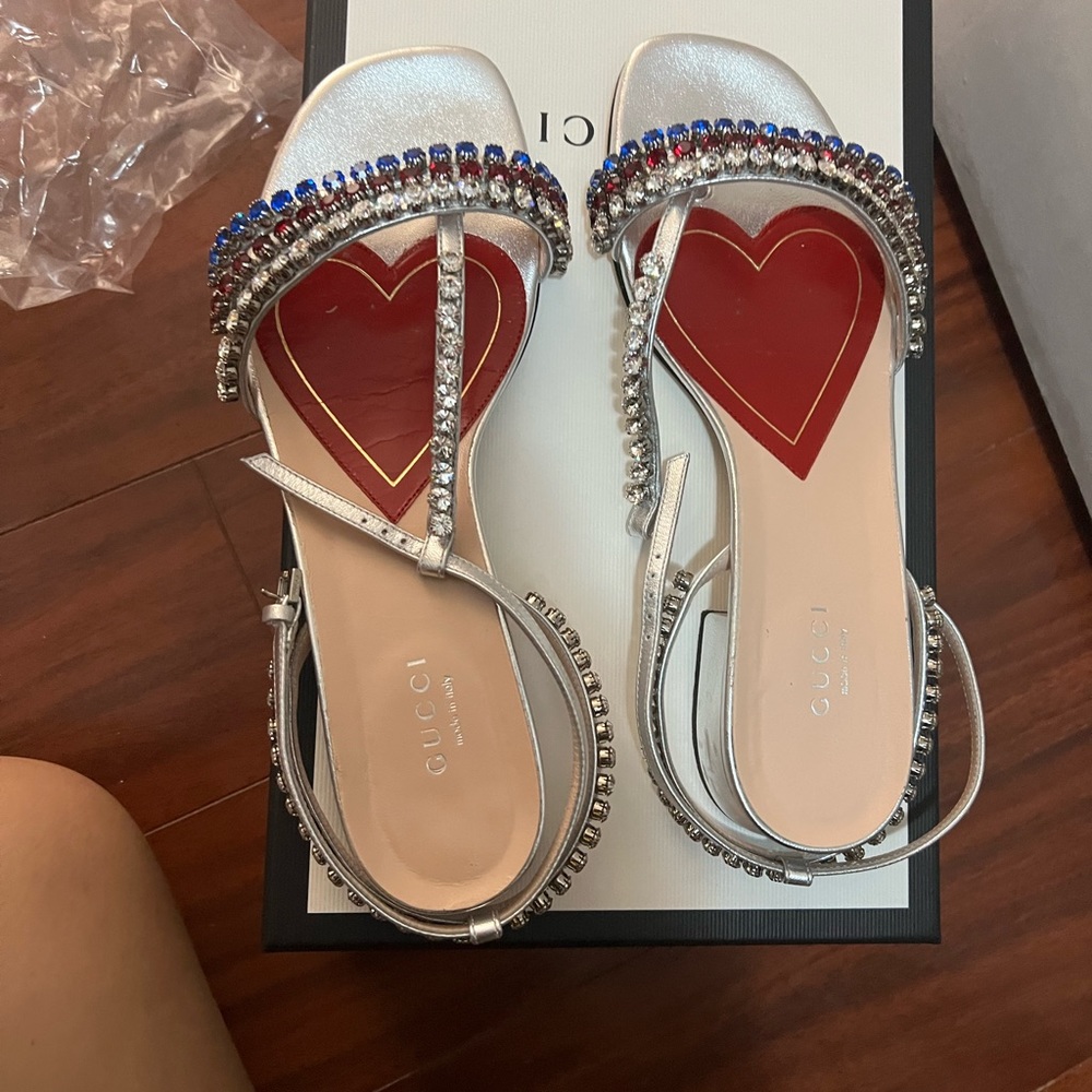 Gucci funky rhinestone shoes wore once - Picture 2 of 5
